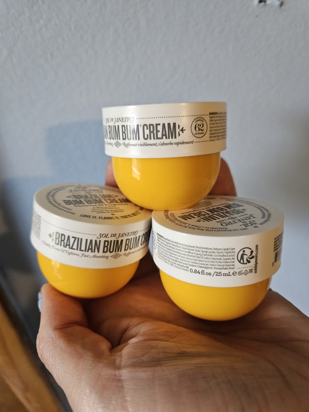 3 x Sol de Janeiro Mini Brazilian Bum Bum Cream -